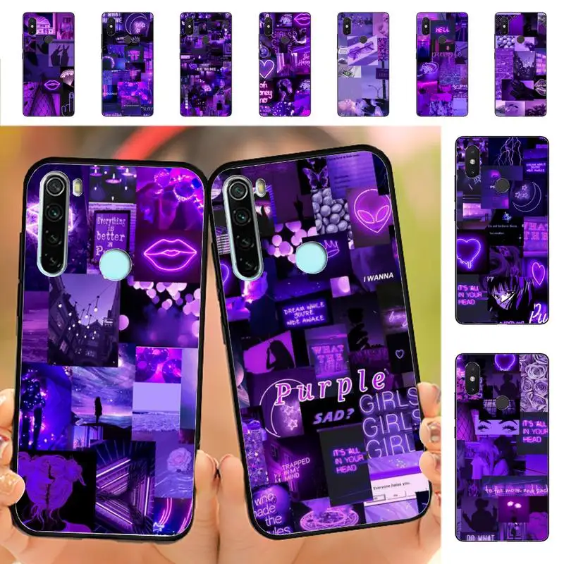 

infinity on Purple Phone Case for Redmi Note 8 7 9 4 6 pro max T X 5A 3 10 lite pro