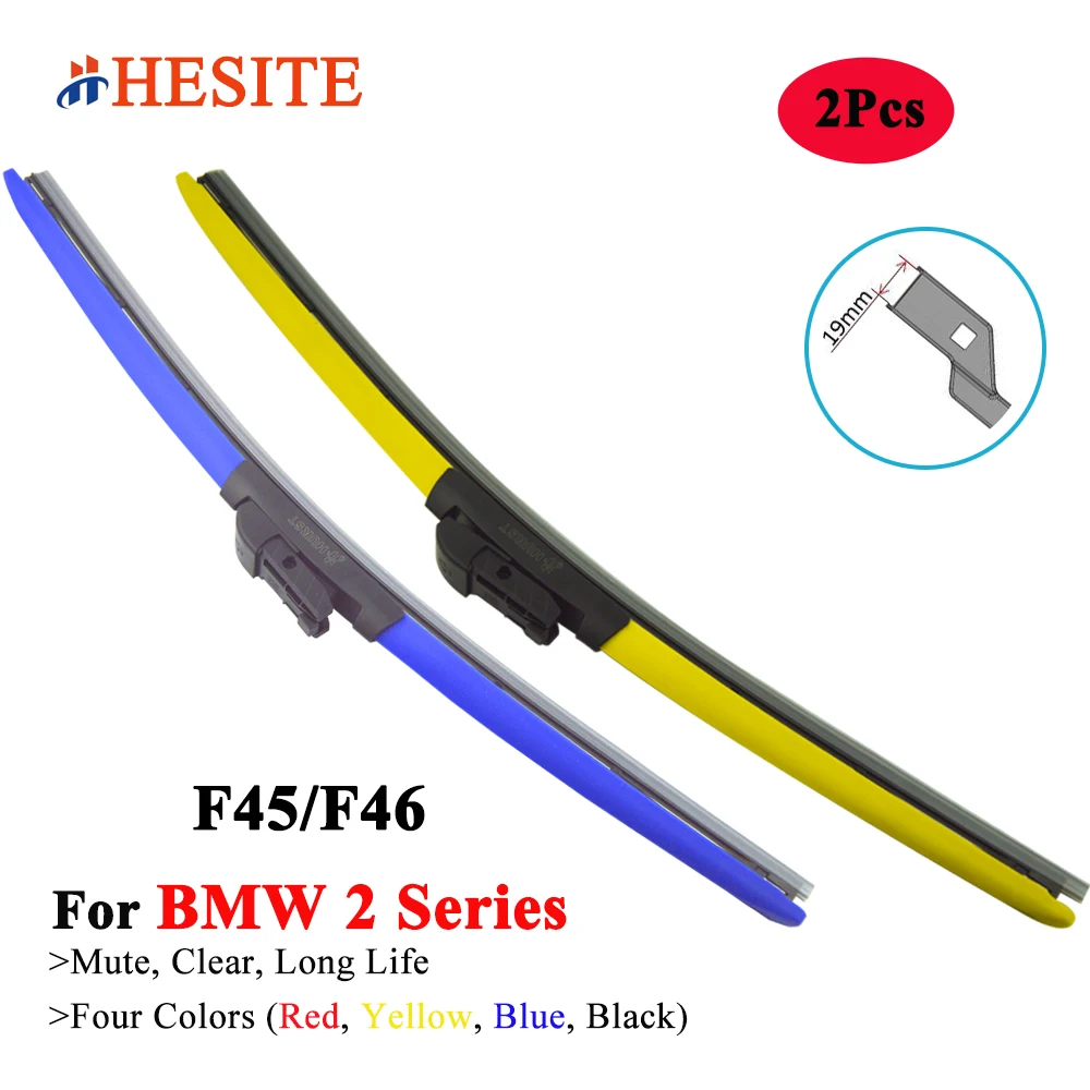 Цветные щетки стеклоочистителя HESITE для BMW серии 2 Active Gran Tourer F45 F46 218i 220i 225i 218d 2013 2014 2015 2016 2018 2020 2021