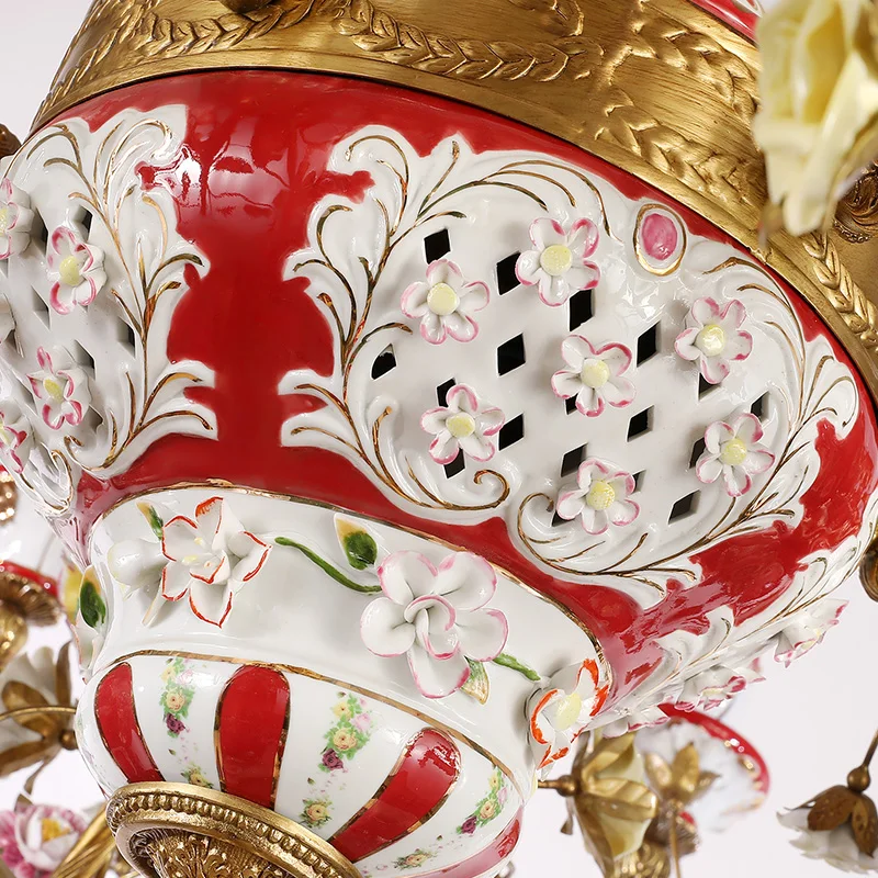 Французская вилла дуплексный отель большая полностью медная люстра элитная