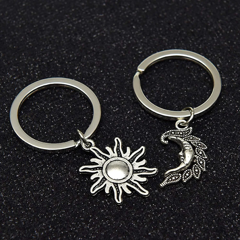 

Key Rings Pendant Lovers Couple Gift Bag Charms Purse Wedding Guest Moon Sun Friend Keychain Message Birthday Gifts Boyfriend
