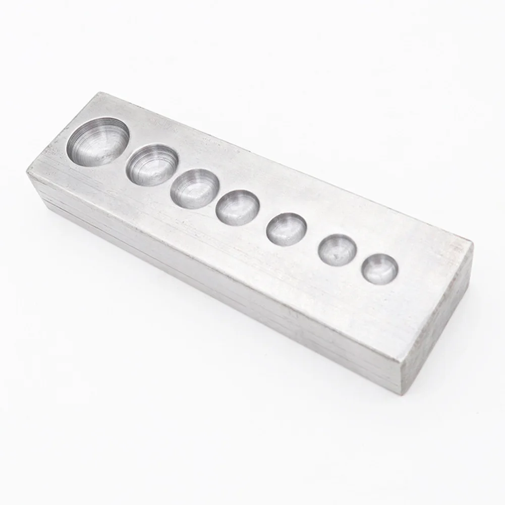 

7 In 1 Bottom Plate Hole Punch Snap Button Leather Craft Tools Rivet Setter Base Vegetable Tanned Leather Craft Supplies Leather