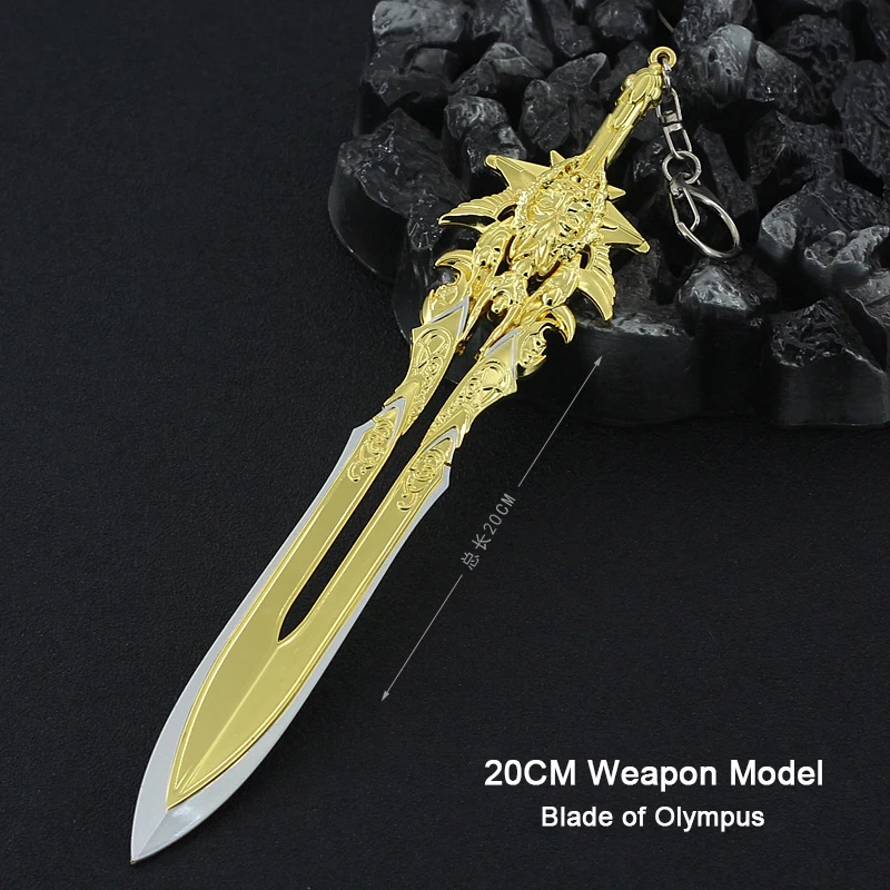 

20CM God of War Game Peripheral Kratos Zinc Alloy Metal Sword Weapon Model Blade of Olympus Replica Miniature Decoration Collect