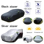 Универсальный автомобильный чехол для внедорожника, седана, серебристо-черный, солнцезащитный, непромокаемый, УФ, водонепроницаемый, ветрозащитный чехол для автомобиля, защитный чехол общего назначения