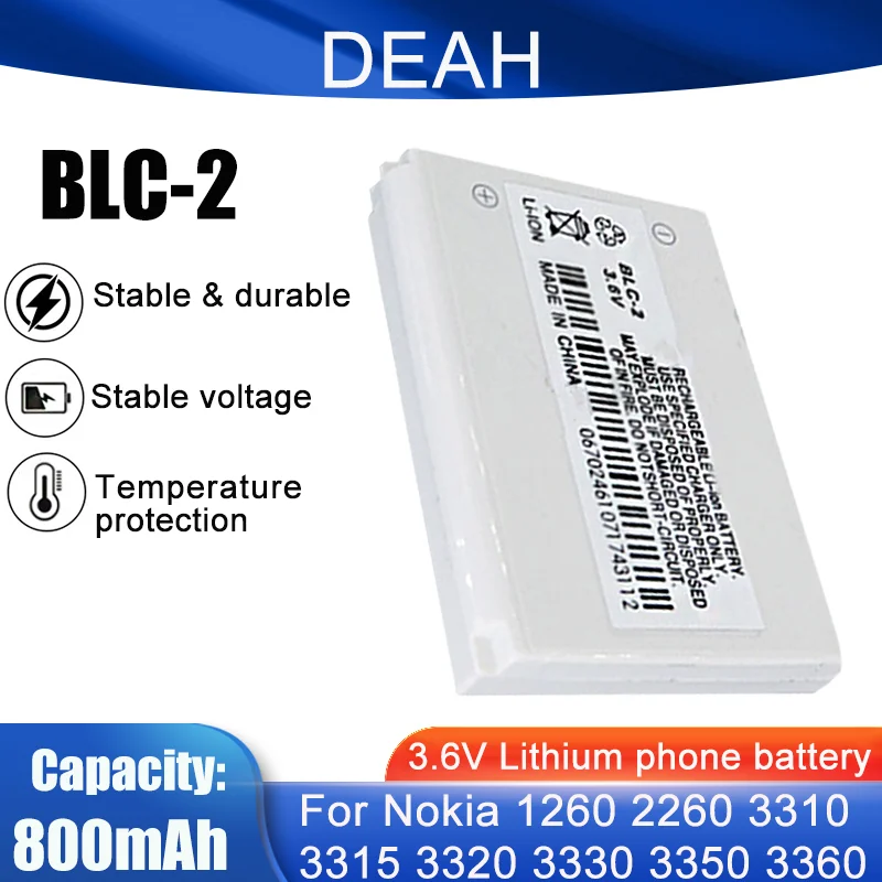 Аккумулятор для телефона Nokia 3 6 800 5510 6650 6800 3310 3315 3330 3335 3350 3510 |