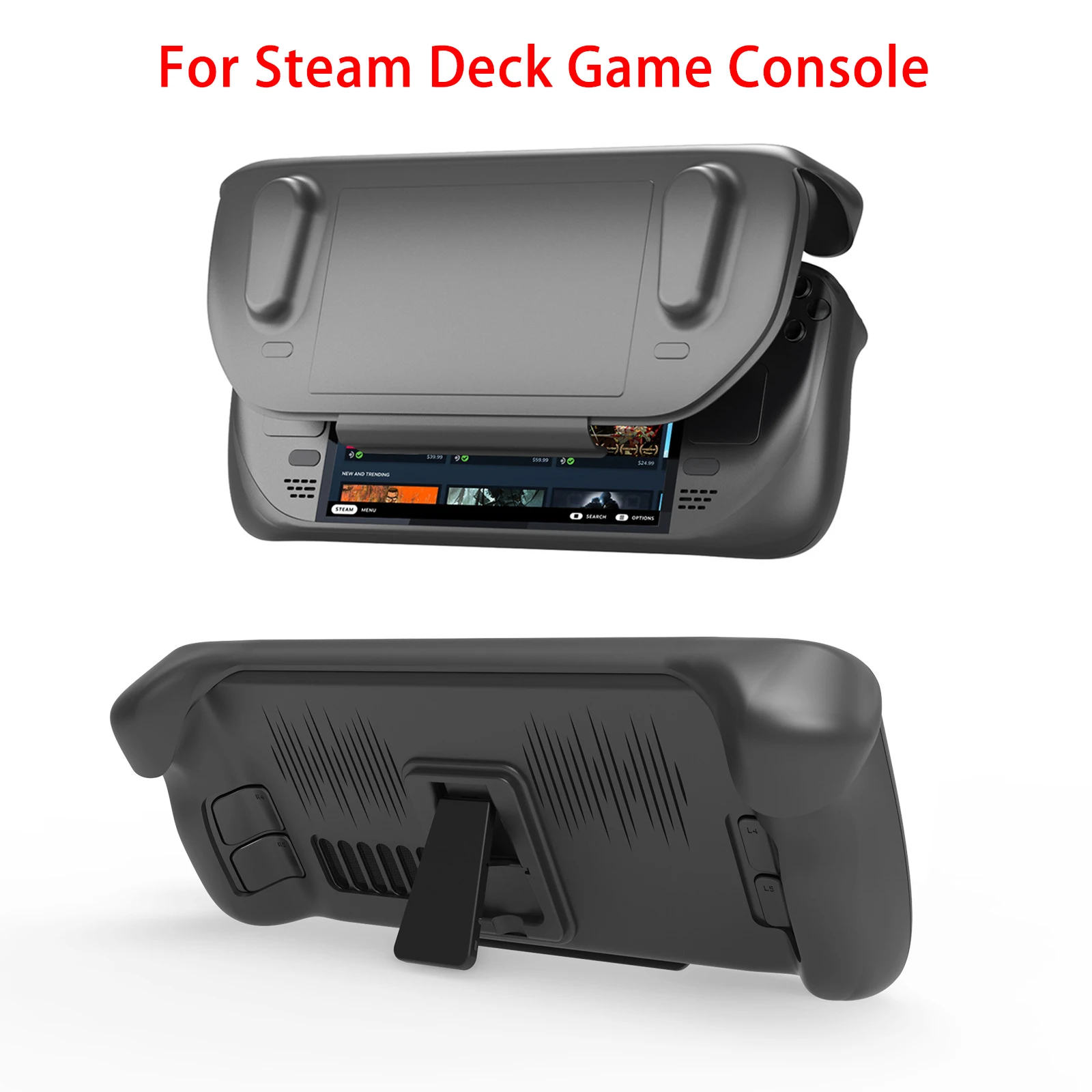 

For Steam Deck Console With Bracket Full Package Ultra-thin Protective Case Removable Cover Fall Dust-proof Protective Shell