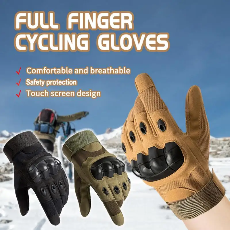 

Touchscreen Motorcycle Gloves Artificial Leather Hard Knuckle Full Finger Protective Gear Racing Biker Riding Moto Motocross