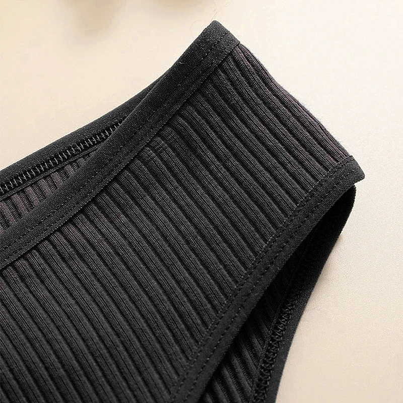 Однотонное хлопковое нижнее белье для женщин 3 шт. мягкие и дышащие трусики