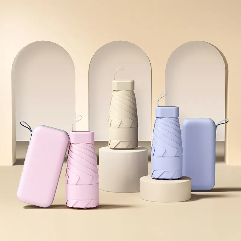 

Зонт мужской легкий портативный, карманный мини-зонтик от дождя и солнца, 6 складных, для путешествий, женщин