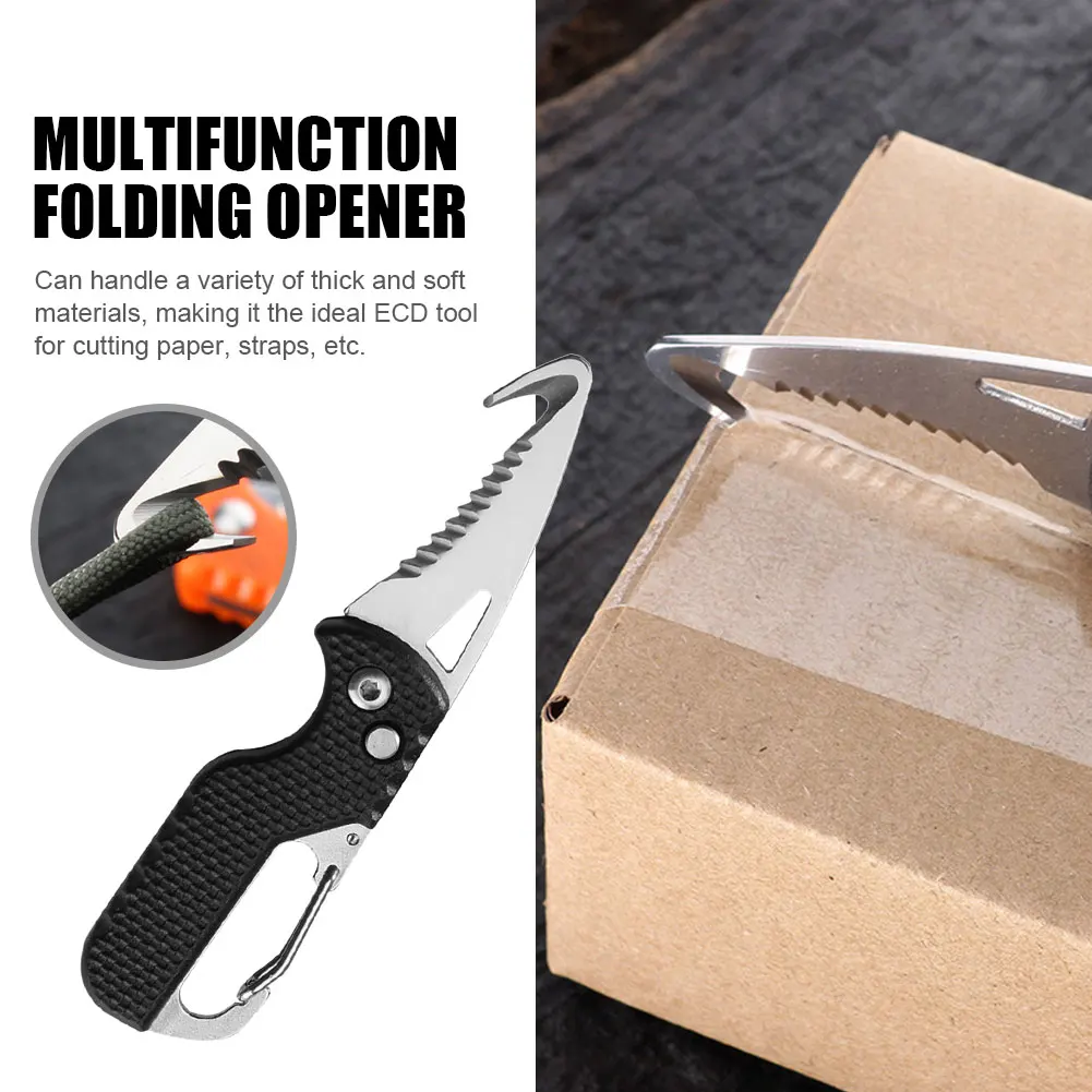 

New Pocket Outdoor Portable Foldable Open Box Multifunctional Folding Blade Knives Quick Open Emergency Survival RESCUE Tool