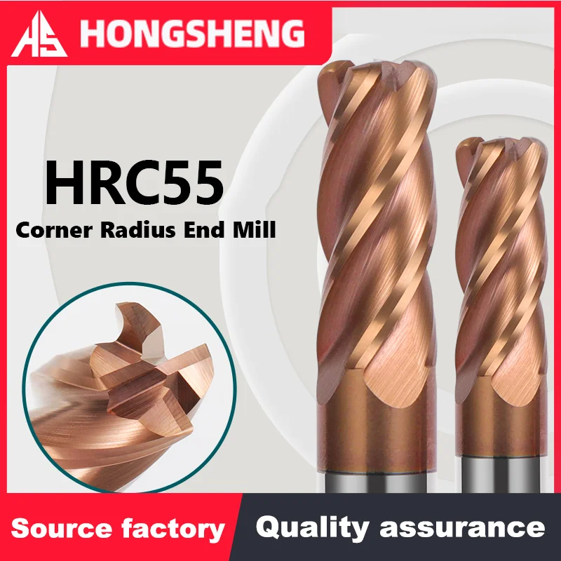 Карбидные сверла для обработки поверхности металла R0.5 R1 4 флейты