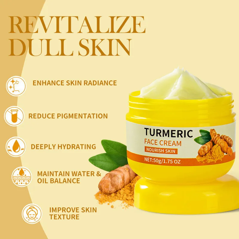 Фото Крем с куркумой, натуральный, нежный, мощный, увлажняющий, антиоксидантный, восстанавливающий, увлажняющий крем с витамином С, осветляющий, укрепляющий крем для кожи №5
