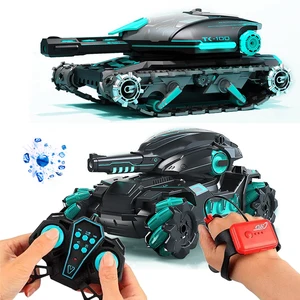 Rc Tank Toy 2.4G Radio Controlled Car 4WD Crawler Water Bomb War Tank Control Gestures Multiplayer T