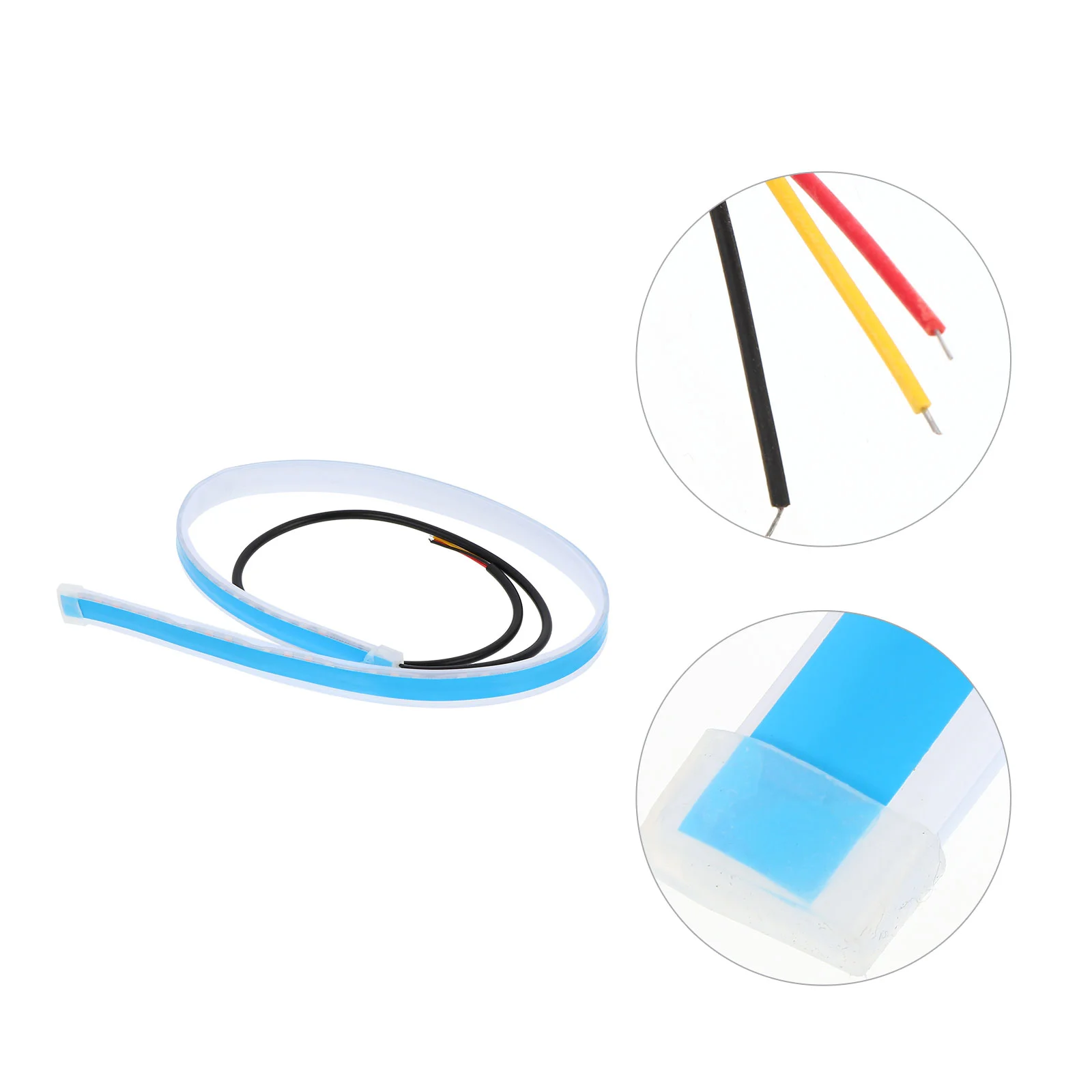 

2 Pcs Two-Tone Streamer Silicone Running Light Turn Signal Lights LED Slim Bar Flexible Strip
