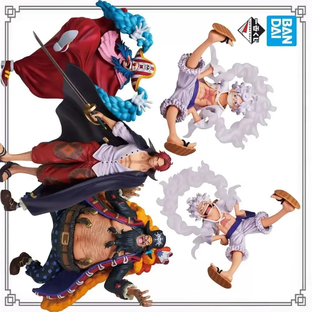 Фото 100% в наличии Оригинальные фигурки Bandai Spirits Ichiban Kuji One Piece: Акагами Но Шанкс, Маршалл Д. Тич, Монки Д. Луффи, Дуке Но Багги №2