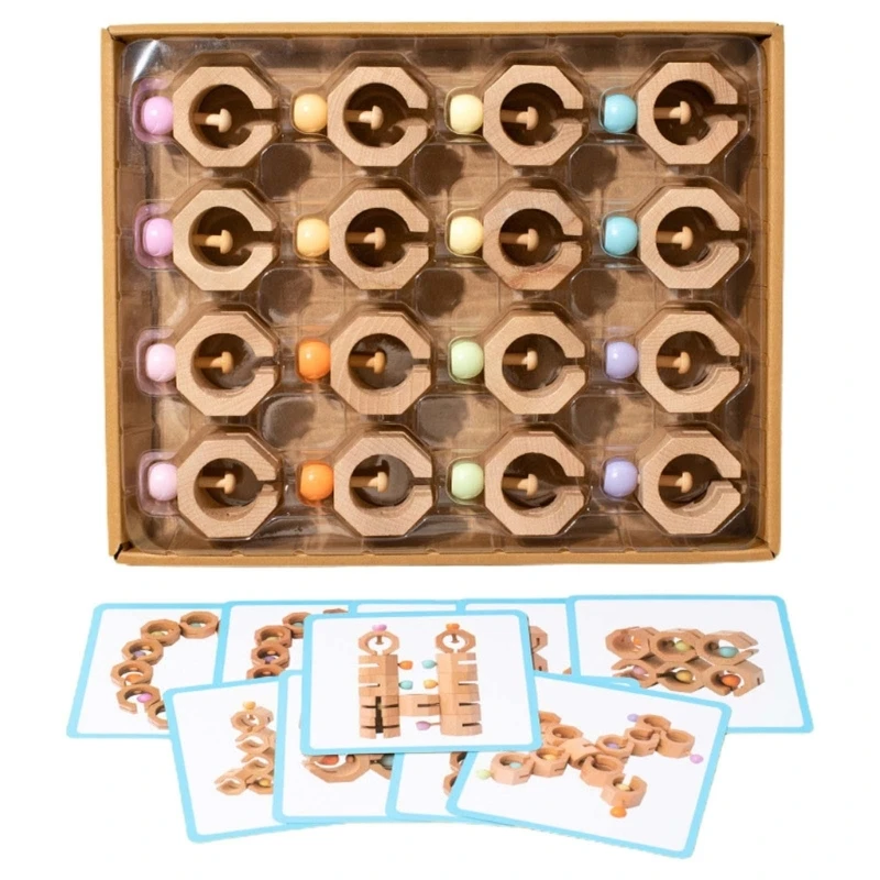 

Matching Toy Wooden Block Puzzlebox Toy Kids Educational Building Activity Toy