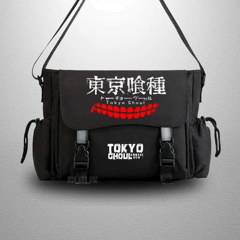 

Anime Tokyo Ghoul Kaneki Ken Cosplay Oxford Crossbody Messenger Student School Shoulder Black Bags Teenager Fashion Gift