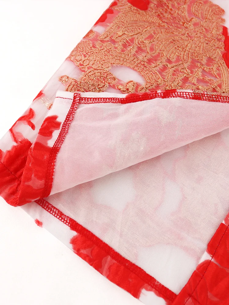 2023 New in Women Party Dress Red Puff Long Sleeve Bare Shoulder Peplum Birthday  Evening Formal Dresses