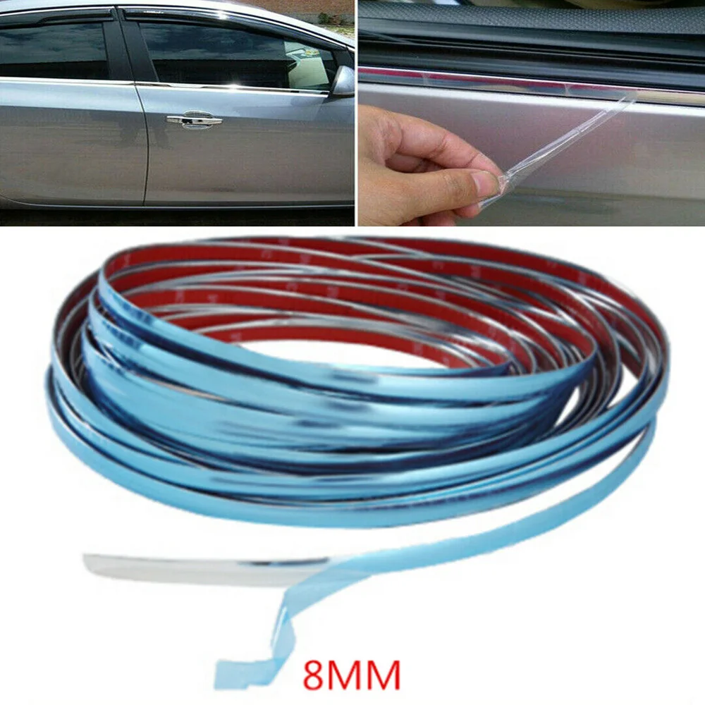 

Silver Trim Strip Window Body Car Door Edge Chrome-plated ABS Decoration