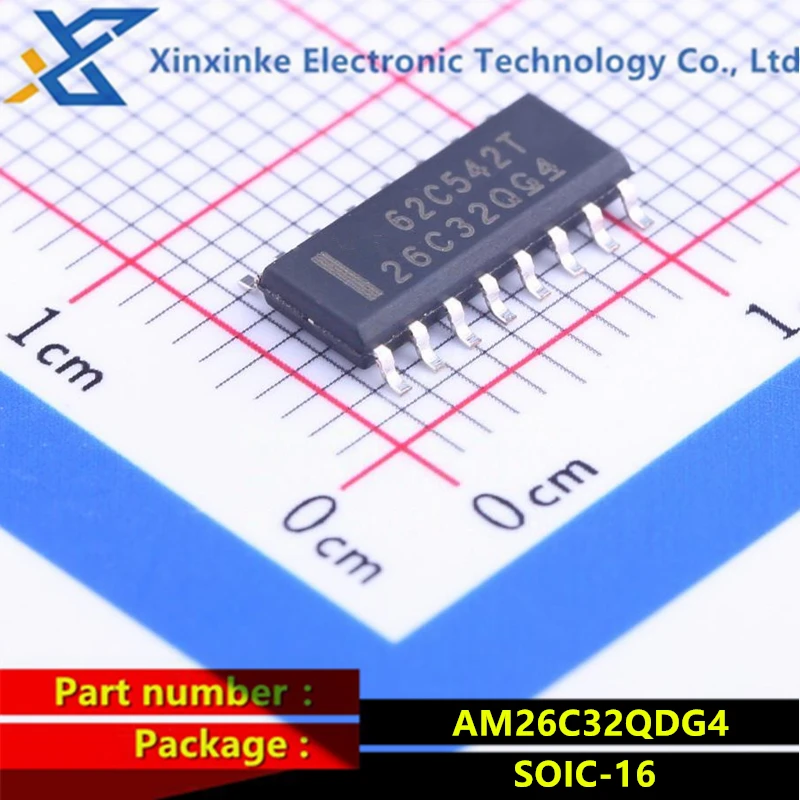 

AM26C32QDG4 SOIC-16 26C32QDG4 RS-422 Interface integrated circuit Quad Diff Line Rcvr Brand new 4-way differential line receiver