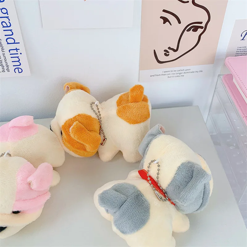 

New cute lying shar pei pendant lifelike puppy dog fashione Keychain soft funny couple decorate birthday gift