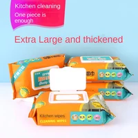 kitchen cleaning wipes disposable deoiling stain removal cleaning range hood lazy rag wipe