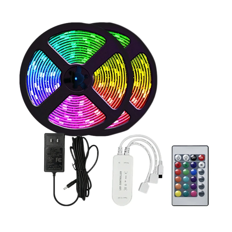 

Светодиодная подсветка Smd5050 Rgb, приложение для смартфона, пульт дистанционного управления с 24 кнопками для спальни, ТВ-комнаты, светодиодная...