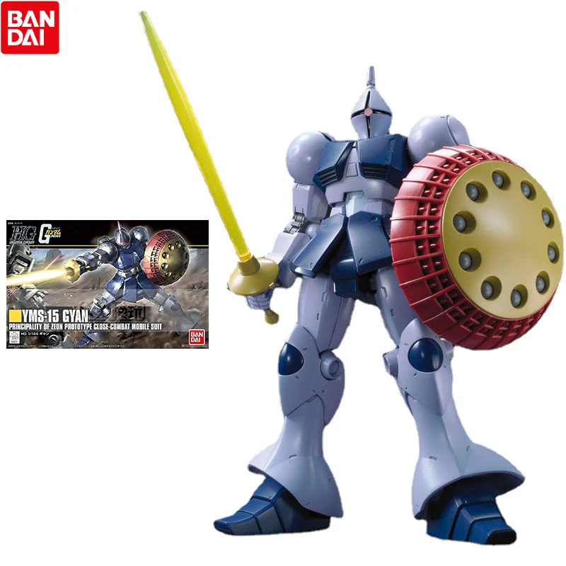 

Bandai Gundam Model Kit Anime Figure HGUC 1/144 YMS-15 GYAN Genuine Gunpla Model Decoration Action Toy Figure Toys for Children