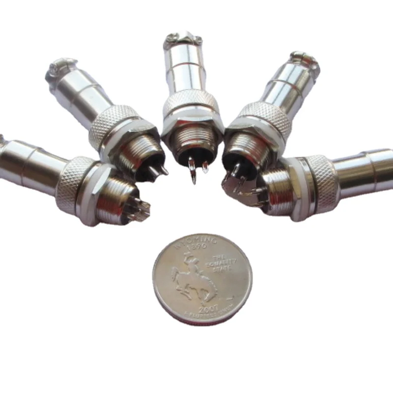 

2 pairs GX12-3 GX12 3 Pin Diameter 12mm Male & Female Wire Panel Connector Circular Screw Type Electrical Socket Plug