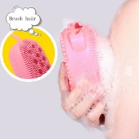 bath loofah soft silicone brush full body scrubber skin cleaning spa bath massagergentle shower washing tool