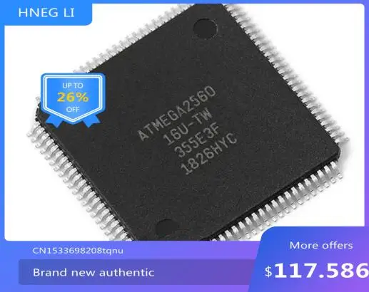  100% nuevo оригинал ATMEGA2560-16AUR ATMEGA2560-16AU ATMEGA2560-16 ATMEGA2560