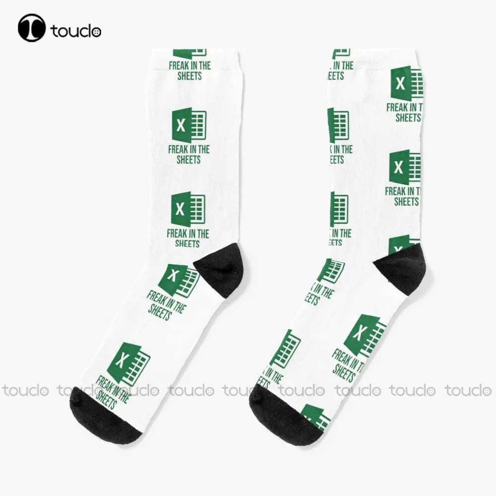 

Excel Freak In The Sheets - Funny Excel Design Socks Women Socks 360° Digital Print Custom Gift Streetwear Funny Sock Art