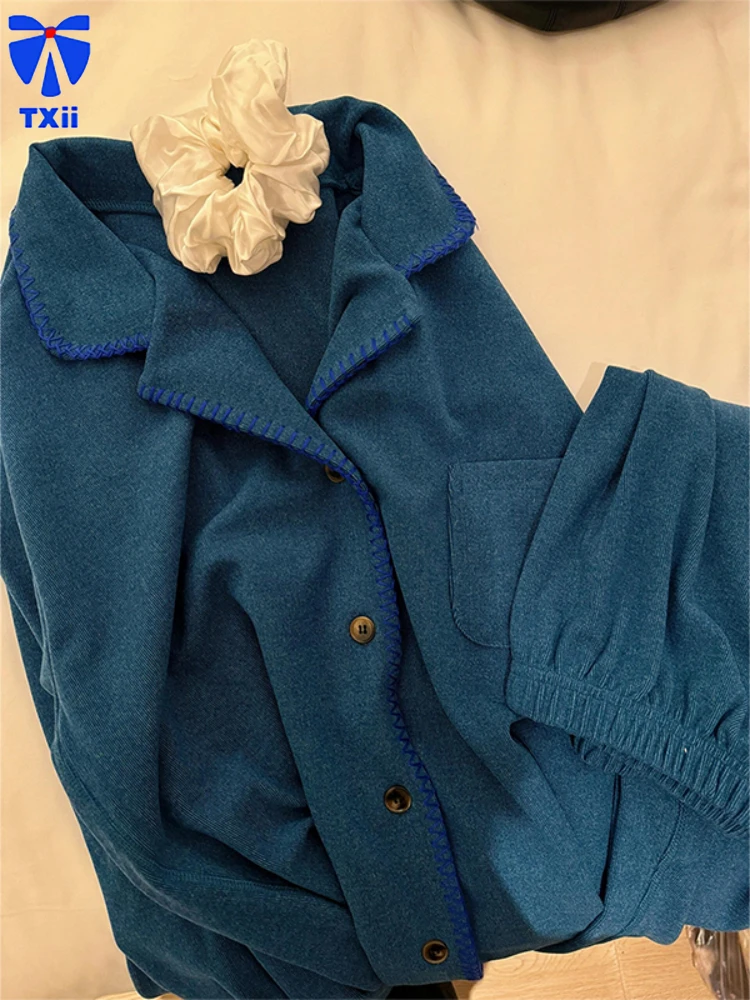 TXii Простая и изысканная немецкая бархатная пижама для женщин удобная толстая