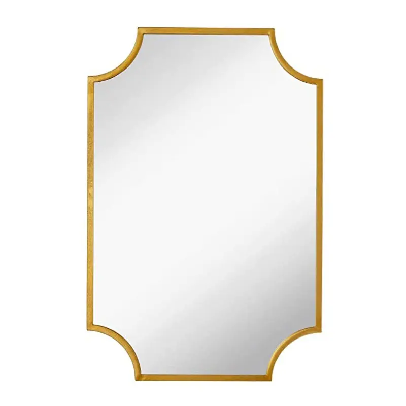 

"Decorative Gold 30 X 40 Inches Wall-Mounted Scalloped Framed Mirror" Drawer organizers Kitchen storage & organization Makeup o