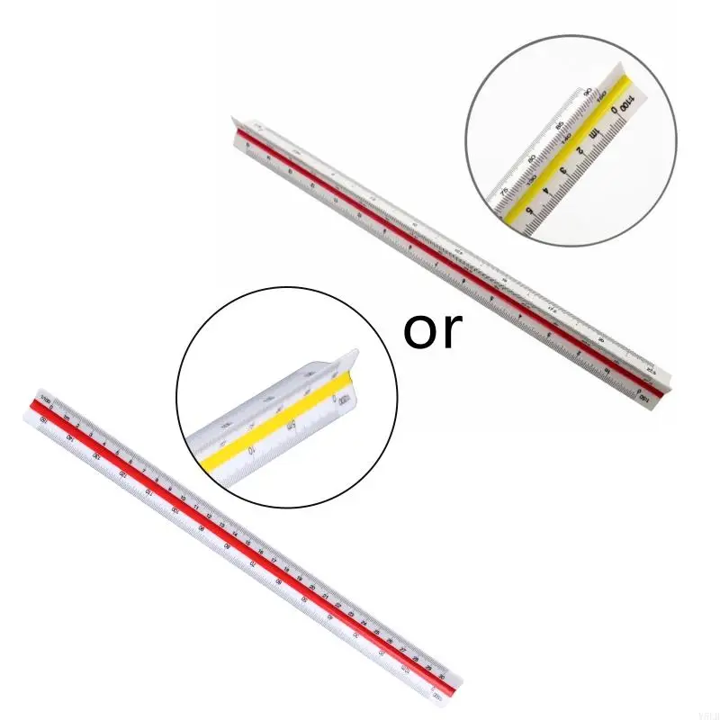 Y5lb 12 &quotАлюминиевый архитектор Шкал -масштаб Треугольный масштаб масштаба для for