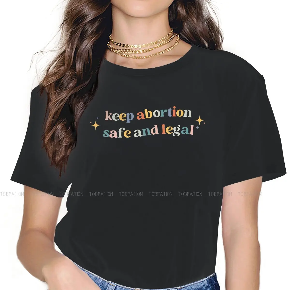 

Keep Abortion Safe Legal Pro Choice Feminist Matching Women Shirts Abortion Rights T-shirt Goth Vintage Female Clothing