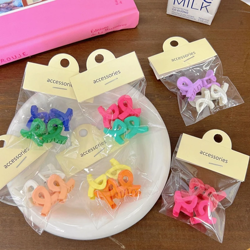 

4Pc/set Small Cross Hair Clip Kawaii Barrette Crab Hair Claws Bath Clip Ponytail Clip for Women Girls Claw Clip Hair Accessories