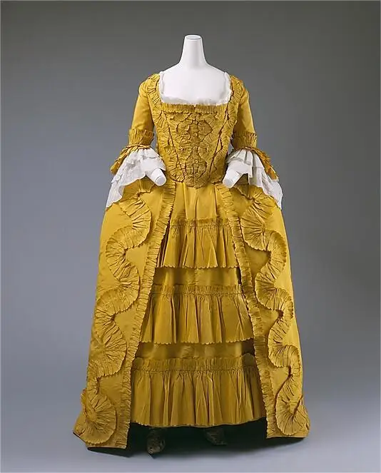 

Желтое платье Марии-Антуанетты, женское платье Rococo 1920-х годов, королевского двора, Белль-Мария-Антуанетта, французское платье для вечерние