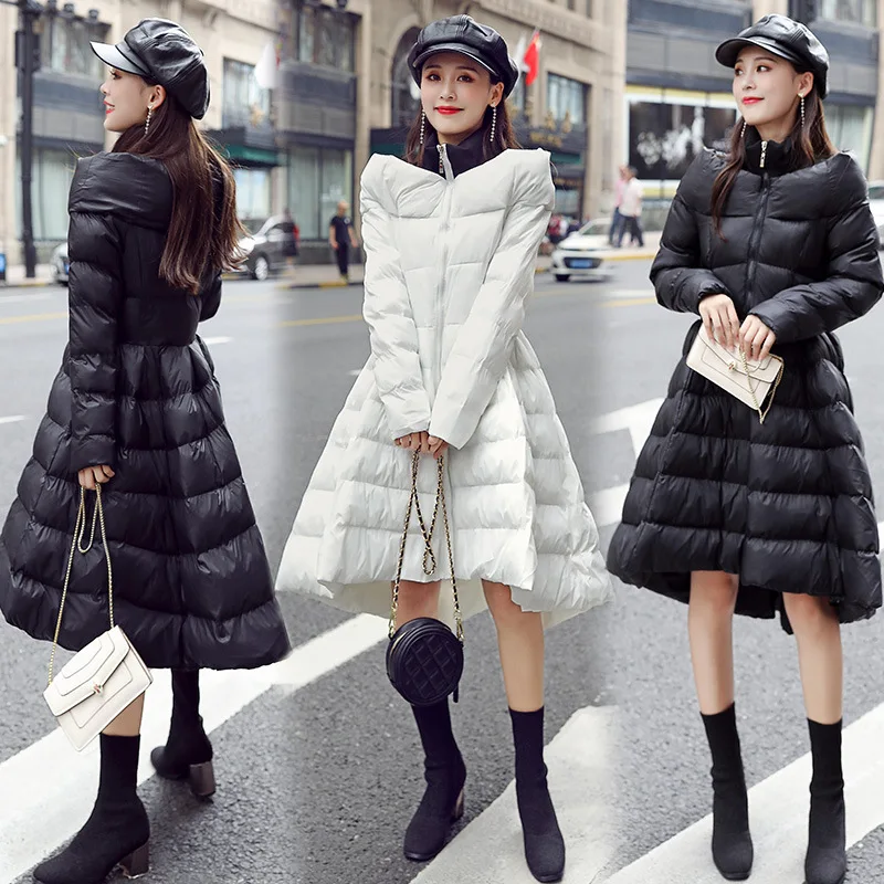 2022 Winter Jackets for Women Down Cotton Padded Outerwear Coat Women's Clothes Long Warm Parkas Female Black Thick Overcoats enlarge