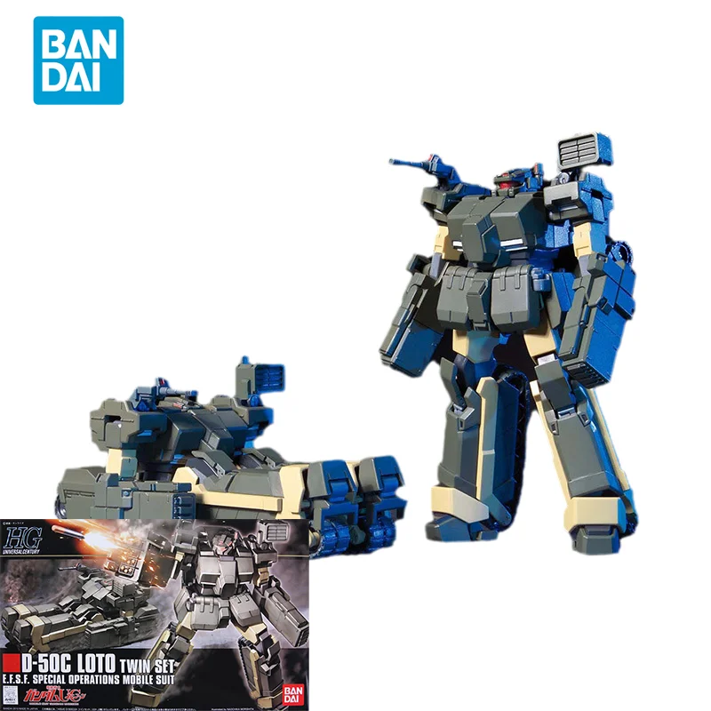 

Bandai Original GUNDAM Anime Model HGUC 1/144 D-50C LOTO TWIN SET Action Figure Assembly Model Toys Gifts for Children