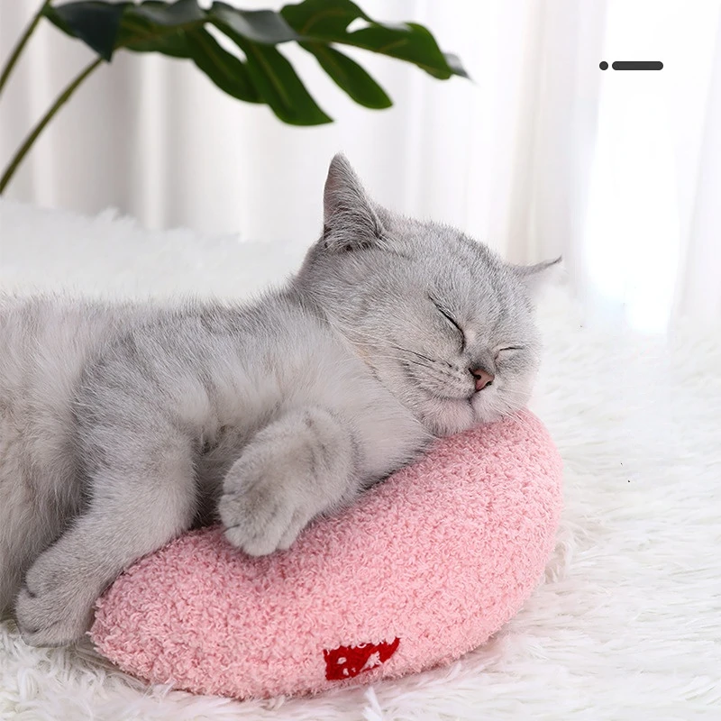 

Подушка для кошек, модная защита для шеи, U-образная подушка для глубокого сна для щенков, подушка для котят, подголовник для котят, подушка для сна для собак, игрушка для кошек