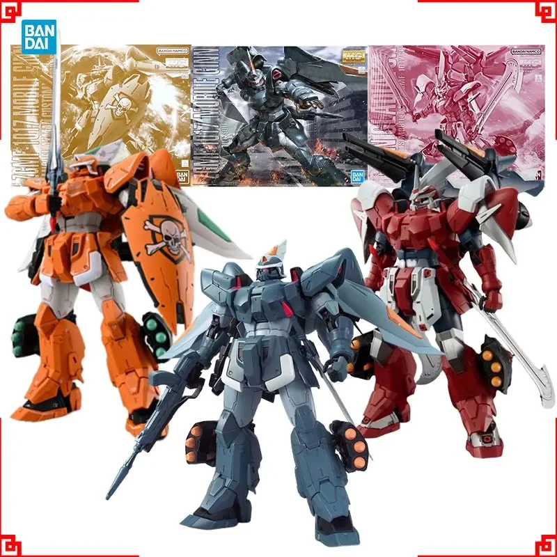 Фото Конструктор Bandai Gundam MG Ginn Gladiator Mobile Ginn Miguel Ayman, аниме-фигурка, набор для сборки Gunpla, коллекционные фигурки, игрушки, подарок