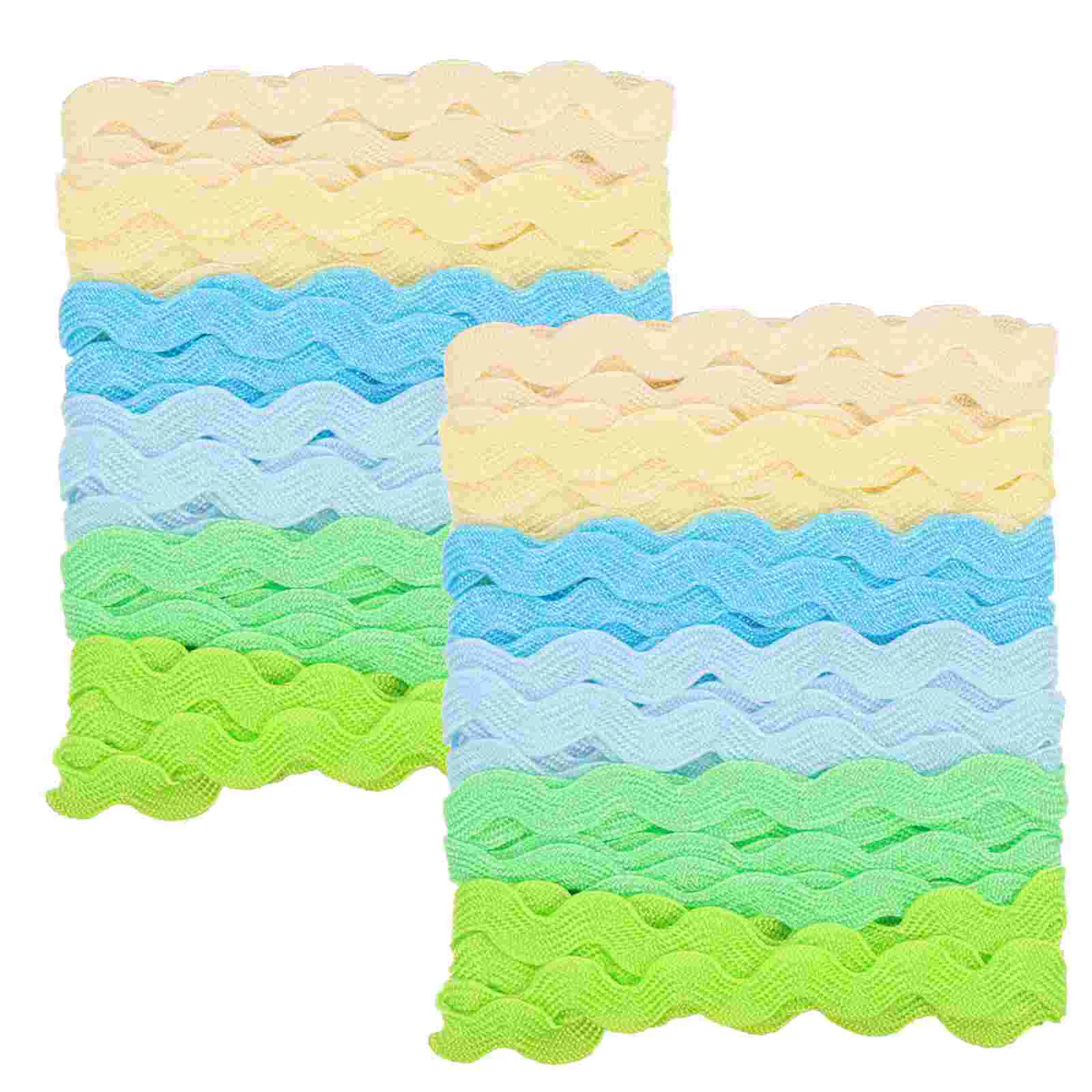 

2PCS Wavy Trim Ribbons Simple Wave Bending Fringe Decorative Sewing Ribbons