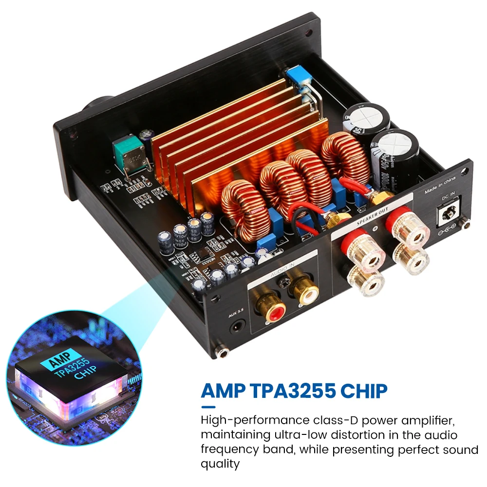 Lyele аудио стерео усилитель для рабочего стола TPA3255 300 Вт * 2 HIFI 0 отделка цифровых