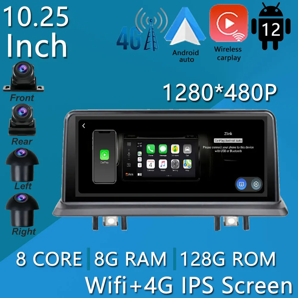 

For BMW 1 Series 120i E81 E82 E87 E88 2006 - 2011 idrive Android 12 10.25" IPS Screen Car Player Radio Video Stereo Navigation