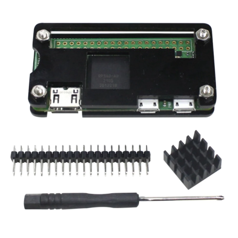 

Чехол для Raspberry Pi Zero 2 W макетная плата с радиатором 1 ГГц четырехъядерный 64-разрядный ARM Cortex-A53 CPU Shell Black
