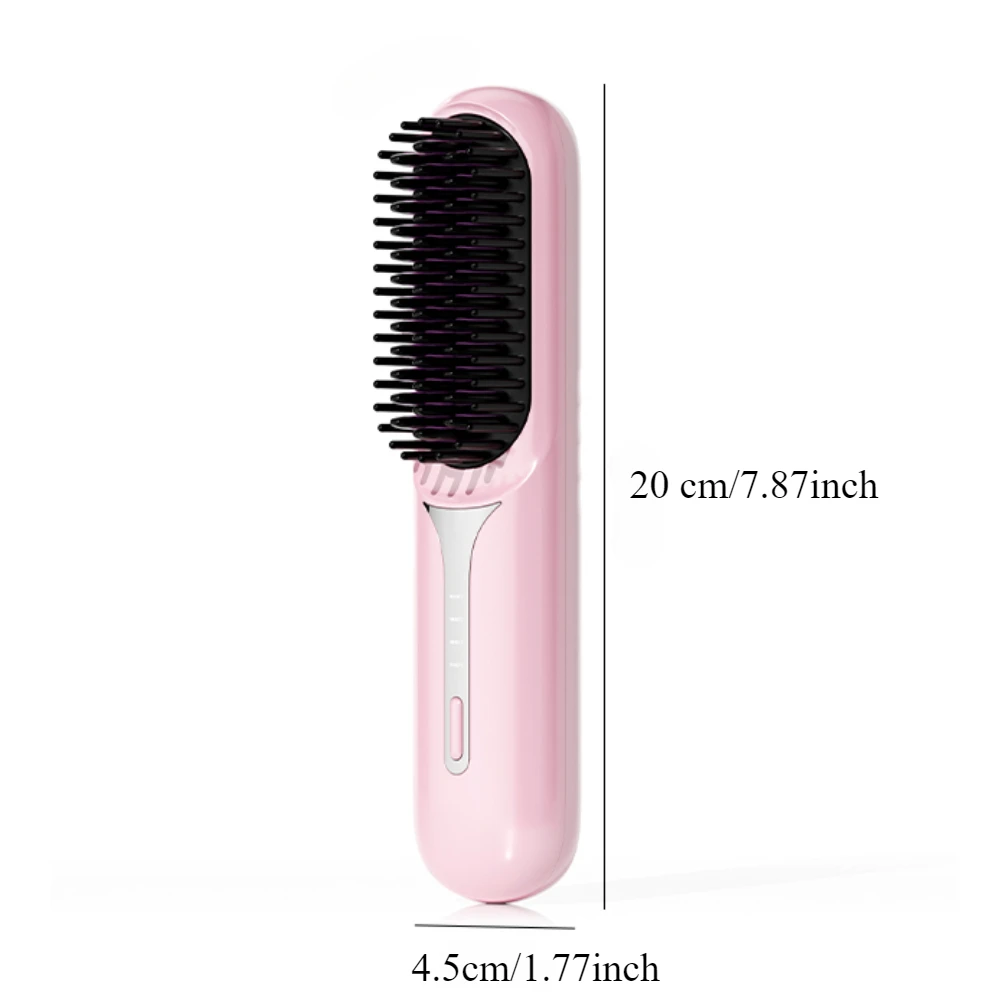 Щетка-выпрямитель для волос перезаряжаемая от USB с отрицательными ионами
