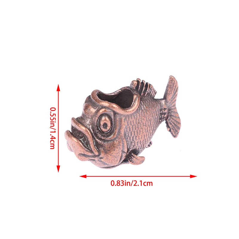 

1Pcs Retro Brass African Piranha Outdoor Tool Beads Pendant Accessories