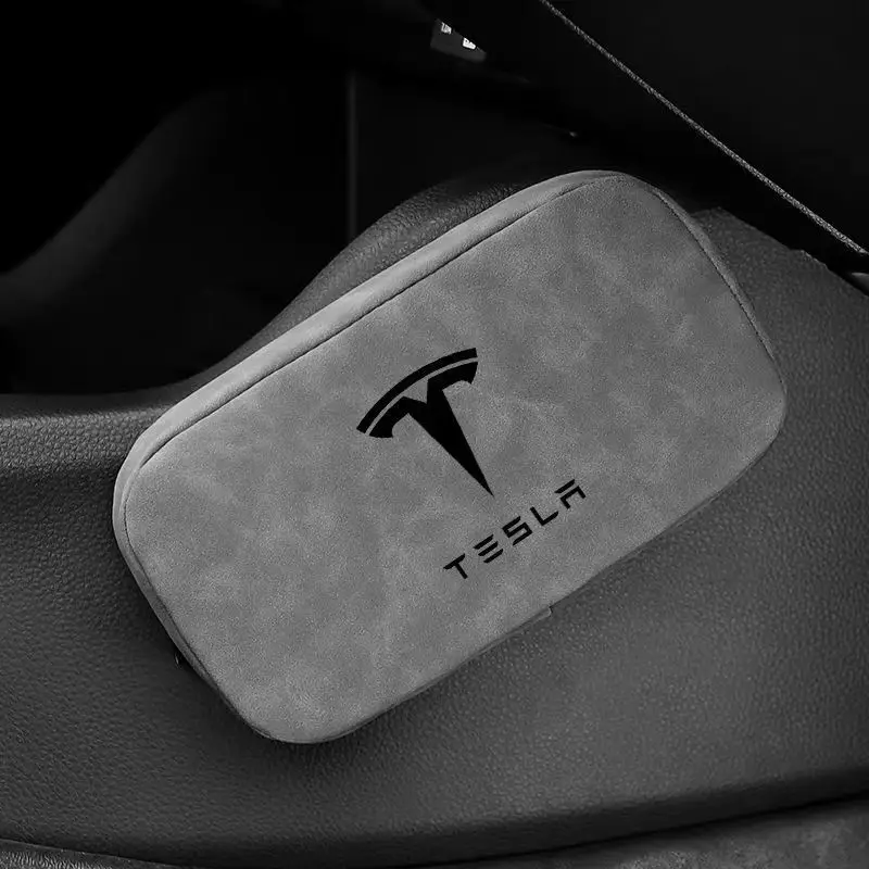 

Generic Car Leather Knee Pad Damage-free Installation Pillow Cushion Memory Foam Leg Pad Hand Holder for Tesla Model Y 3 2023