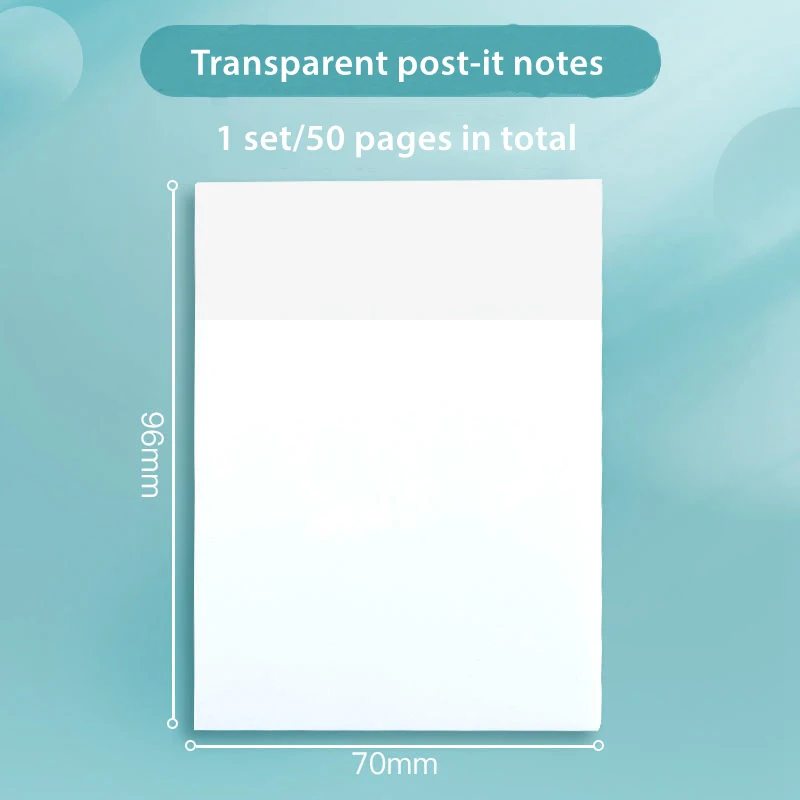 

Прозрачные водонепроницаемые липкие заметки hopk 50 листов