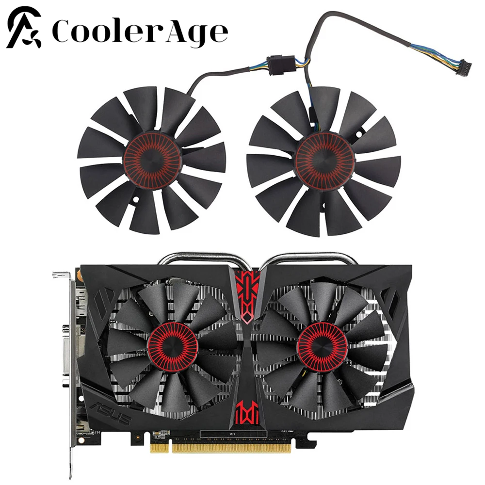 

Вентилятор видеокарты для ASUS STRIX GTX 750 Ti 960 1060 1050 R9 370 75 мм T128010SH GTX750Ti GTX960 GTX1060 GTX1050 вентилятор GPU